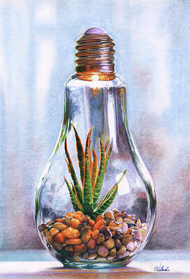 Recently Sold - Still Life Drawings Royalty Free Images - Garden of Light Royalty-Free Image by Peter Williams