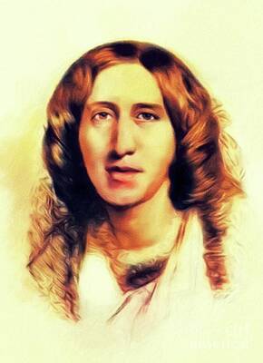 Mother And Child Paintings - George Eliot, Literary Legend by Esoterica Art Agency