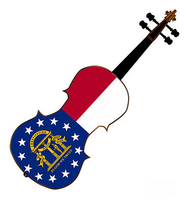 Music Royalty Free Images - Georgia State Fiddle Royalty-Free Image by Bigalbaloo Stock