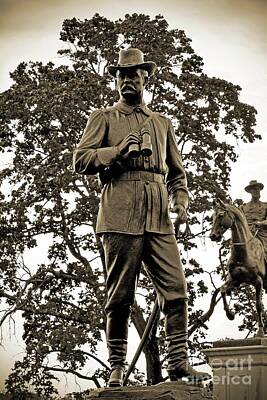 Politicians Photos - Gettysburg Battlefield - Maj. Gen. John Buford by Cindy Treger