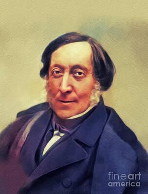 Musician Paintings - Gioachino Rossini, Music Legend by Esoterica Art Agency