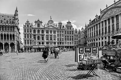 Travel Pics Royalty-Free and Rights-Managed Images - Grand Place Brussels by Georgia Clare