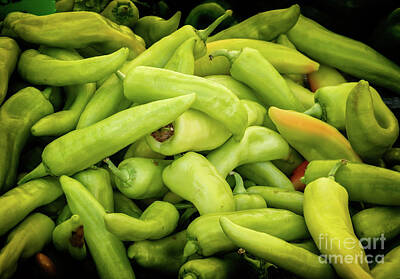 Beer Royalty Free Images - Green peppers on Ljubljana central market in Slovenia Royalty-Free Image by Frank Bach