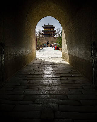 Vintage Tees - Guanghua Tower Gate Guan City Jiayuguan Gansu China by Adam Rainoff