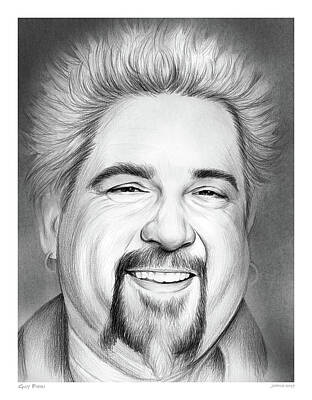 Food And Beverage Drawings Rights Managed Images - Guy Fieri Royalty-Free Image by Greg Joens
