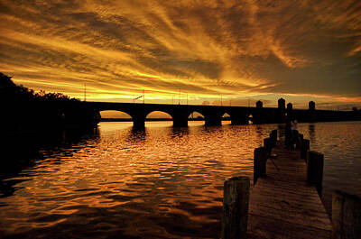 Dragons - Hanover St Bridge at Sunset by Frederick Redelius