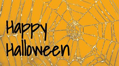 Glass Of Water Rights Managed Images - Happy Halloween Web Royalty-Free Image by Cathy Lindsey