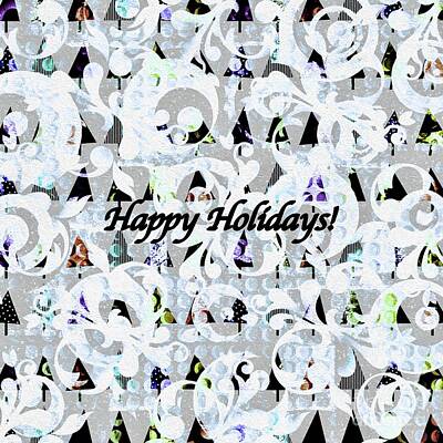 Studio Grafika Patterns - Happy Holidays Digital Art Greeting  by Laurie