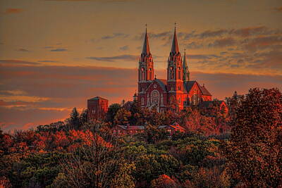 Mother And Child Paintings - Holy Hill Sunrise by Dale Kauzlaric