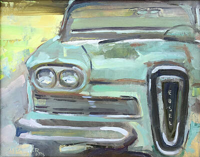 Animals Paintings - Horse Collar Edsel by Spencer Meagher