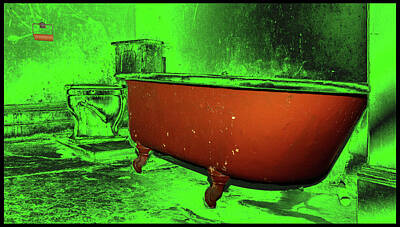 Abstract Digital Art - Hotel Tub by Constance Lowery
