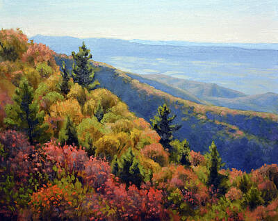 Skylines Paintings - Hughes River Overlook by Armand Cabrera