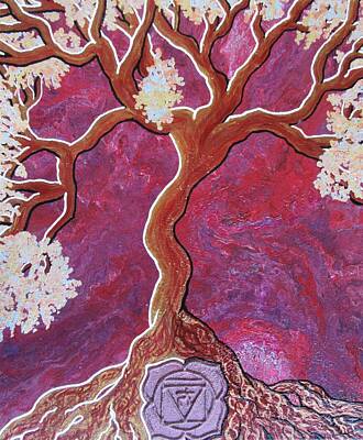 Rustic Cabin - I am safe and Centered in my Being - Root Chakra Tree of Life by Tammy Oliver