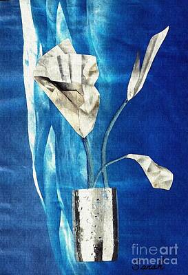 Abstract Flowers Mixed Media - Ice Bouquet by Sarah Loft