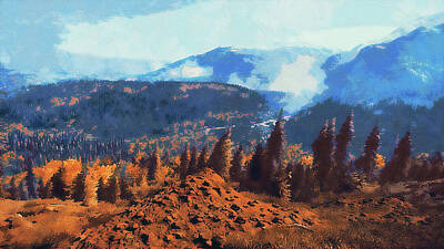 Mountain Paintings - Into the Wild - 16 by AM FineArtPrints