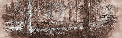 Mammals Paintings - Into the Wild - 18 by AM FineArtPrints