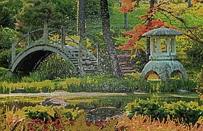 Ira Marcus Royalty-Free and Rights-Managed Images - Japanese Garden at Fabyan Villa by Ira Marcus