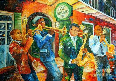 Music Paintings - Jazz Jam in New Orleans by Diane Millsap