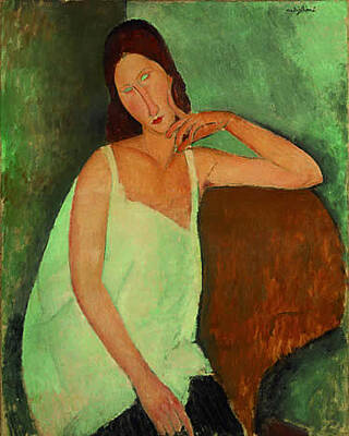 Sultry Plants Rights Managed Images - Jeanne Hebuterne - 1919 Royalty-Free Image by Modigliani Amedeo