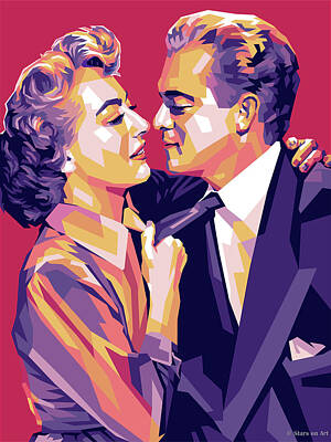 Royalty-Free and Rights-Managed Images - Joan Crawford and Van Heflin by Stars on Art