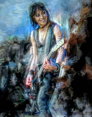 Musician Mixed Media Rights Managed Images - Joan Jett Royalty-Free Image by Mal Bray