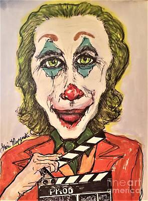 Best Sellers - Comics Mixed Media - Joaquin Phoenix as the Joker by Geraldine Myszenski