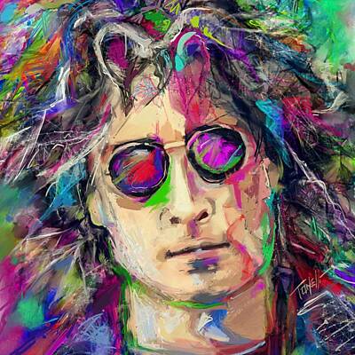 Rock And Roll Mixed Media - John Lennon Dreamer... by Mark Tonelli