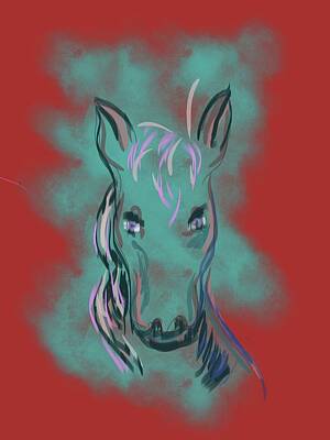 Digital Animal Illustrations Aaron Blaise - Just A Little Painted Pony by Marcia Mauskopf