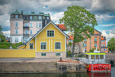 City Scenes Royalty-Free and Rights-Managed Images - Karlskrona Harbour Cityscape by Antony McAulay