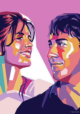 Royalty-Free and Rights-Managed Images - Katharine Ross and Dustin Hoffman by Stars on Art