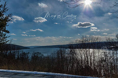 Ethereal Rights Managed Images - Keuka Lake in Winter Royalty-Free Image by Mary Courtney