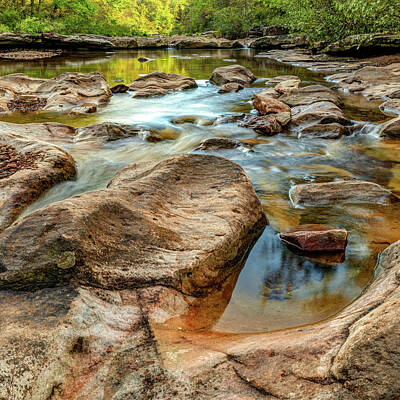 Royalty-Free and Rights-Managed Images - Kings River Falls Landscape 1x1 - Ozark National Forest by Gregory Ballos