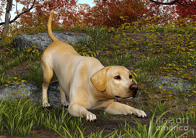Paintings For Children Cindy Thornton - Labrador Dog by Design Windmill