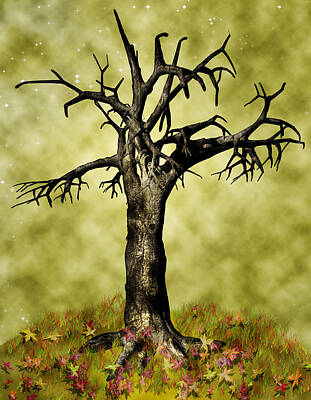 Landscapes Digital Art - Leafless maple tree by Bruce Rolff