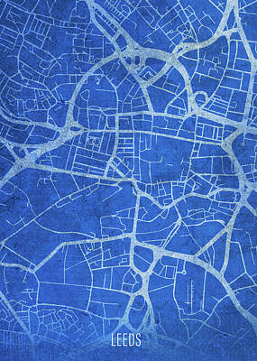 Luck Of The Irish - Leeds England City Street Map Blueprints by Design Turnpike