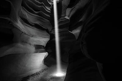 Sean Davey Underwater Photography - Lights and Shadows of Antelope Canyon - Black and White by Gregory Ballos