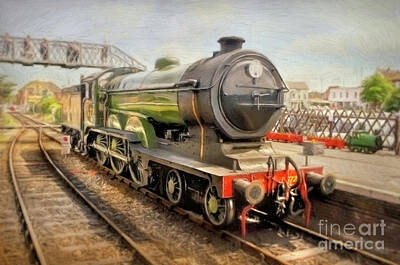 Transportation Digital Art - LNER B12  8572 Steam Train by Linsey Williams