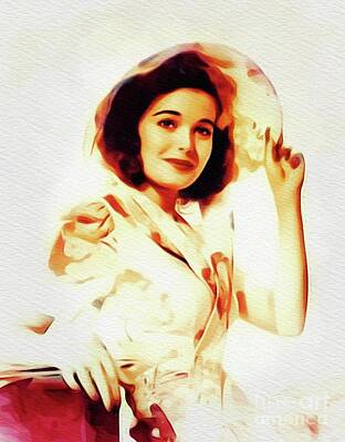 Actors Paintings - Lois Collier, Vintage Actress by Esoterica Art Agency