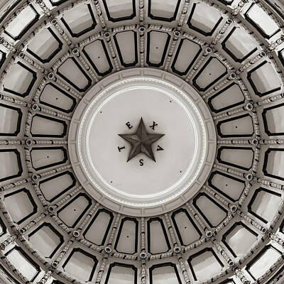 Abstract Expressionism - Lone Star State Capitol Dome Architecture - Austin Texas by Gregory Ballos