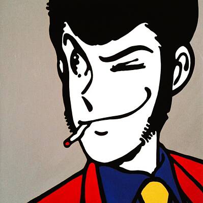 Comics Royalty-Free and Rights-Managed Images - LUPIN III Comics Painting  by Artista Fratta