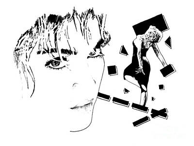 Musician Digital Art - Madonna sketch by Drawspots Illustrations