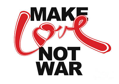 The Playroom - Make Love Not War World Peace by Judith Gorgone Designs