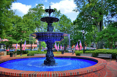 Graphic Tees - Marietta Square Fountain by Mark Chandler