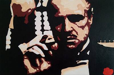 Actors Rights Managed Images - Godfather Don Vito Corleone Movie Scene  Royalty-Free Image by Artista Fratta