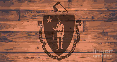 Studio Grafika Typography Royalty Free Images - Massachusetts Flag Brand Royalty-Free Image by Bigalbaloo Stock