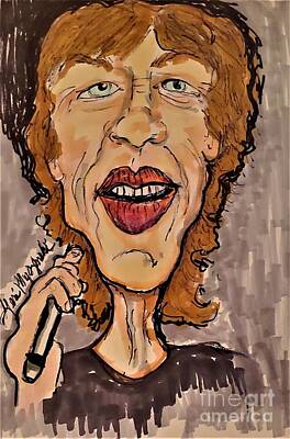Music Mixed Media - Mick Jagger The Rolling Stones by Geraldine Myszenski