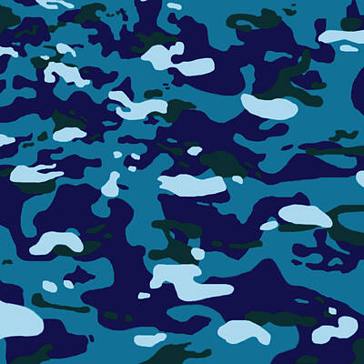 I Scream You Scream We All Scream For Ice Cream - Military Camouflage Naval Blue by Jared Davies