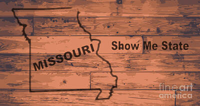 Winter Animals - Missouri Map Brand by Bigalbaloo Stock