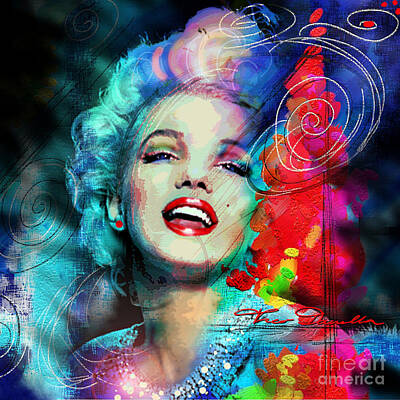 Actors Digital Art - MM Glamour by Theo Danella