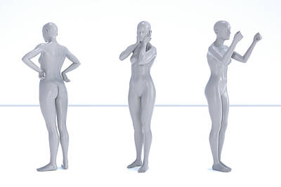 Nudes Digital Art - Models 003 by Betsy Knapp